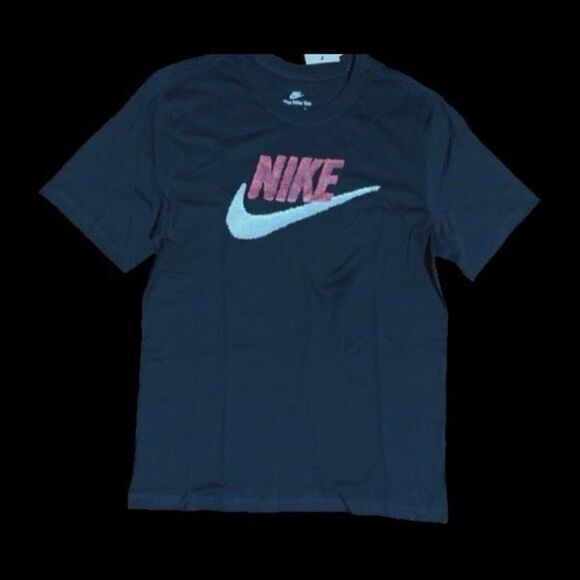 Nike Futura Logo Graphic Tee, T-Shirt, Black/Red AR4993-013 Medium NWT - Picture 1 of 6